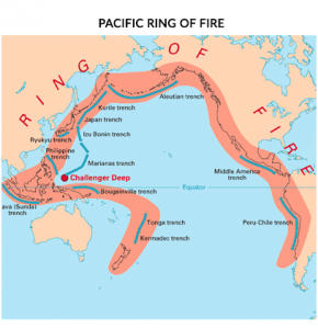 Pacific Ring of Fire Map