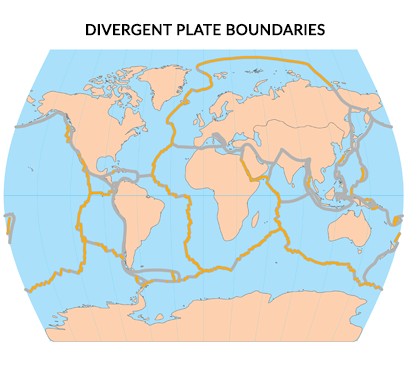 Divergent Plate Boundaries Map