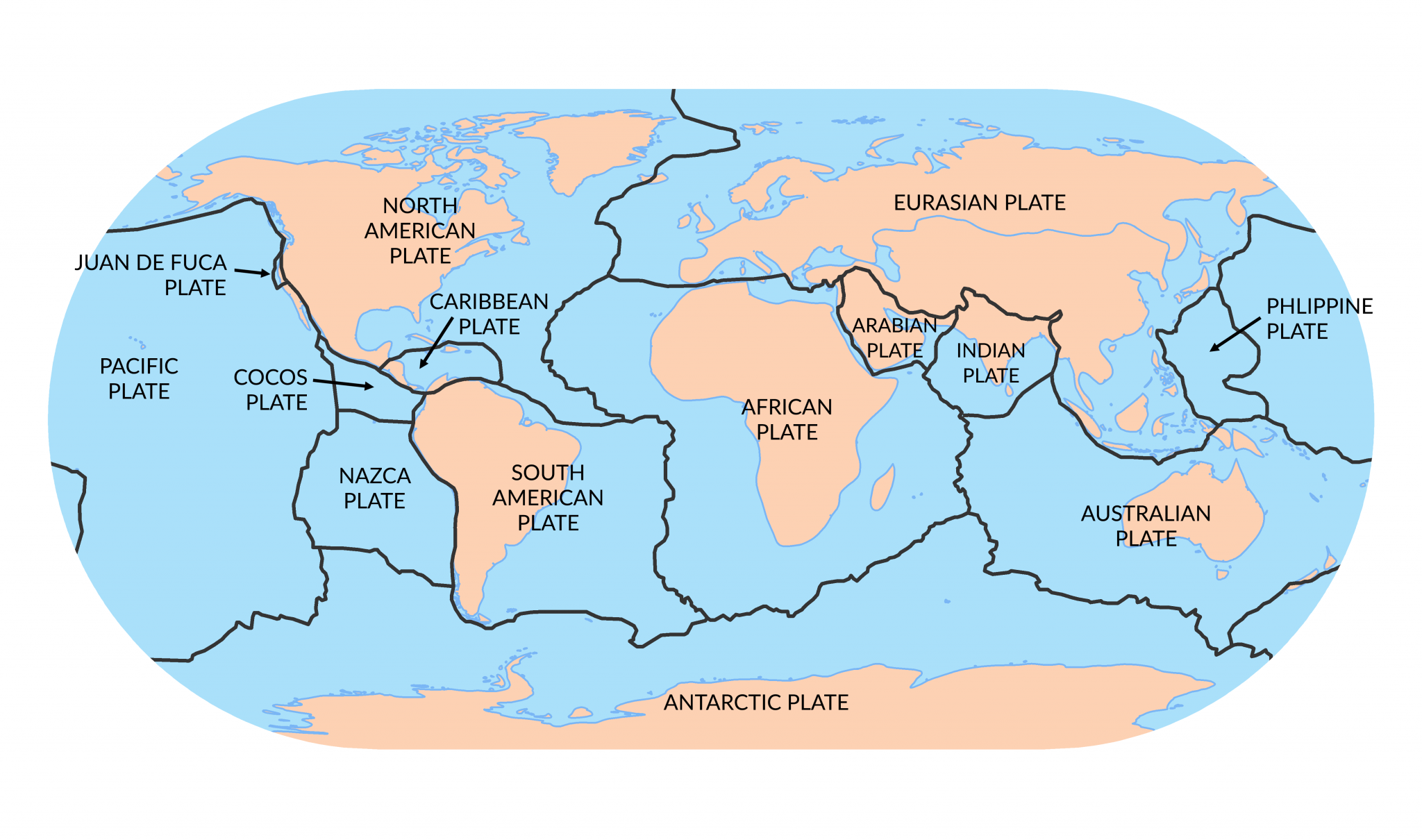 Diagram Of The Tectonic Plates Plates Tectonic Divergent Con