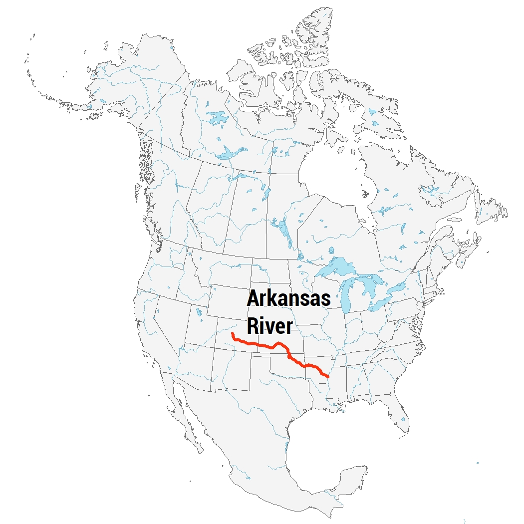 10 Longest Rivers In The United States Earth How Arkansas River Map