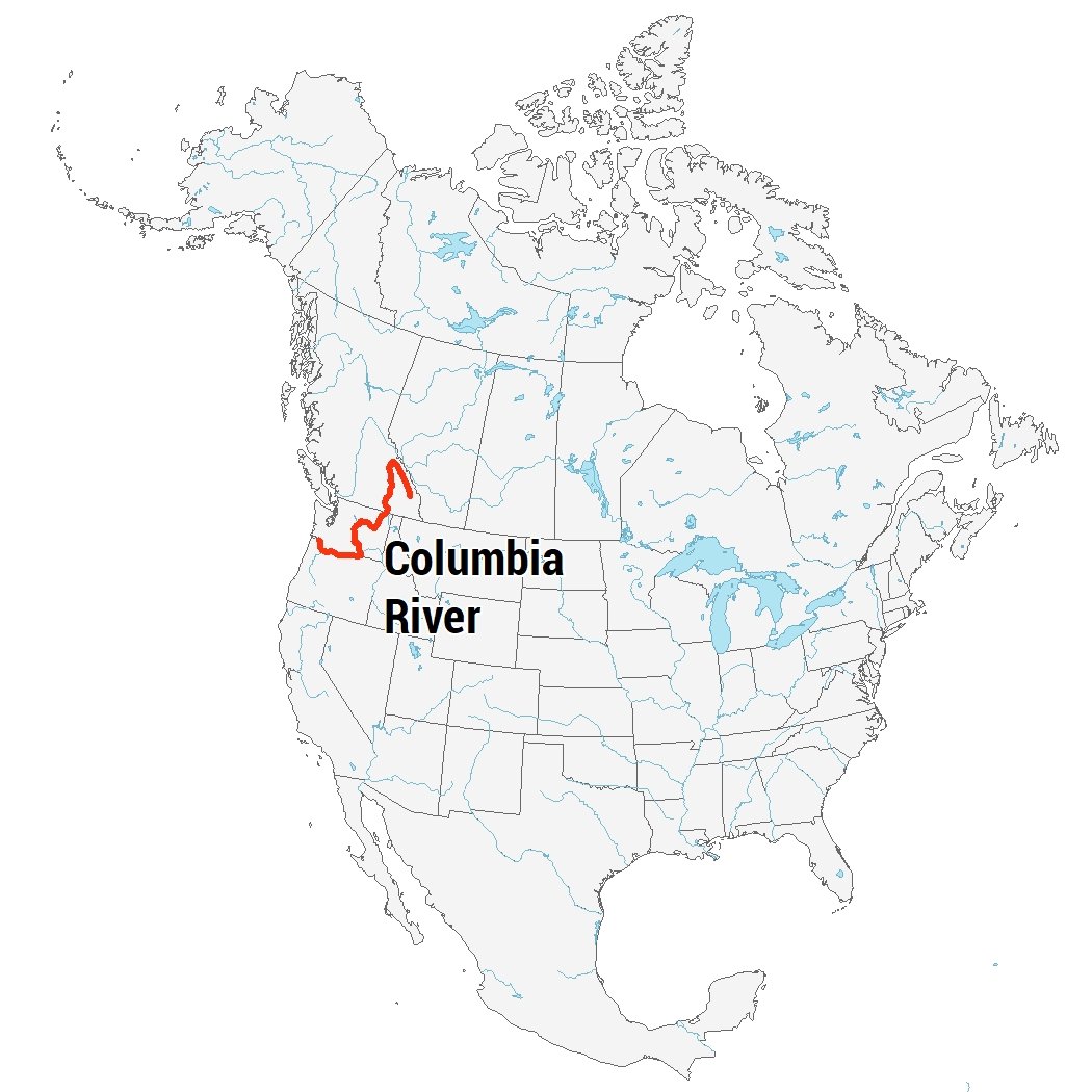 10 Longest Rivers In The United States Earth How Columbia River Map 