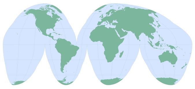Goode Homolosine Map Projection