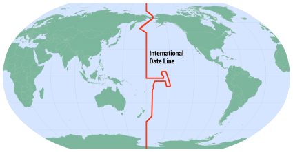 International Date Line World Map