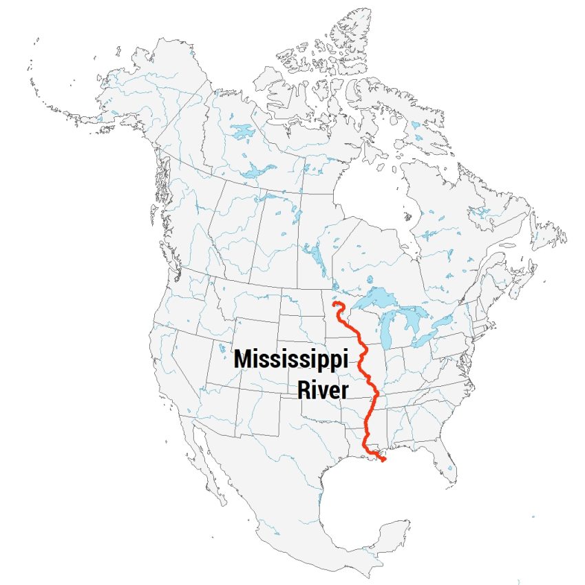 Mississippi River Map