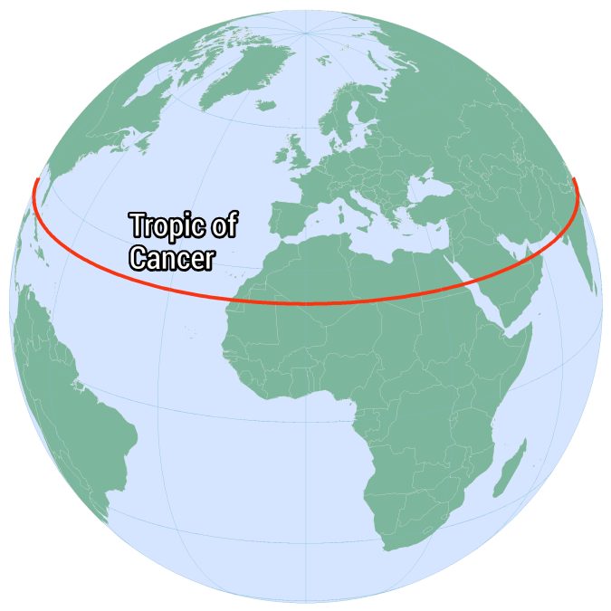 Tropic of Cancer Map