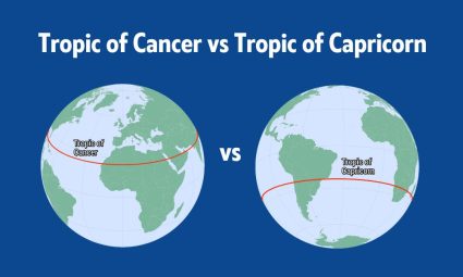Tropic of Cancer vs Tropic of Capricorn