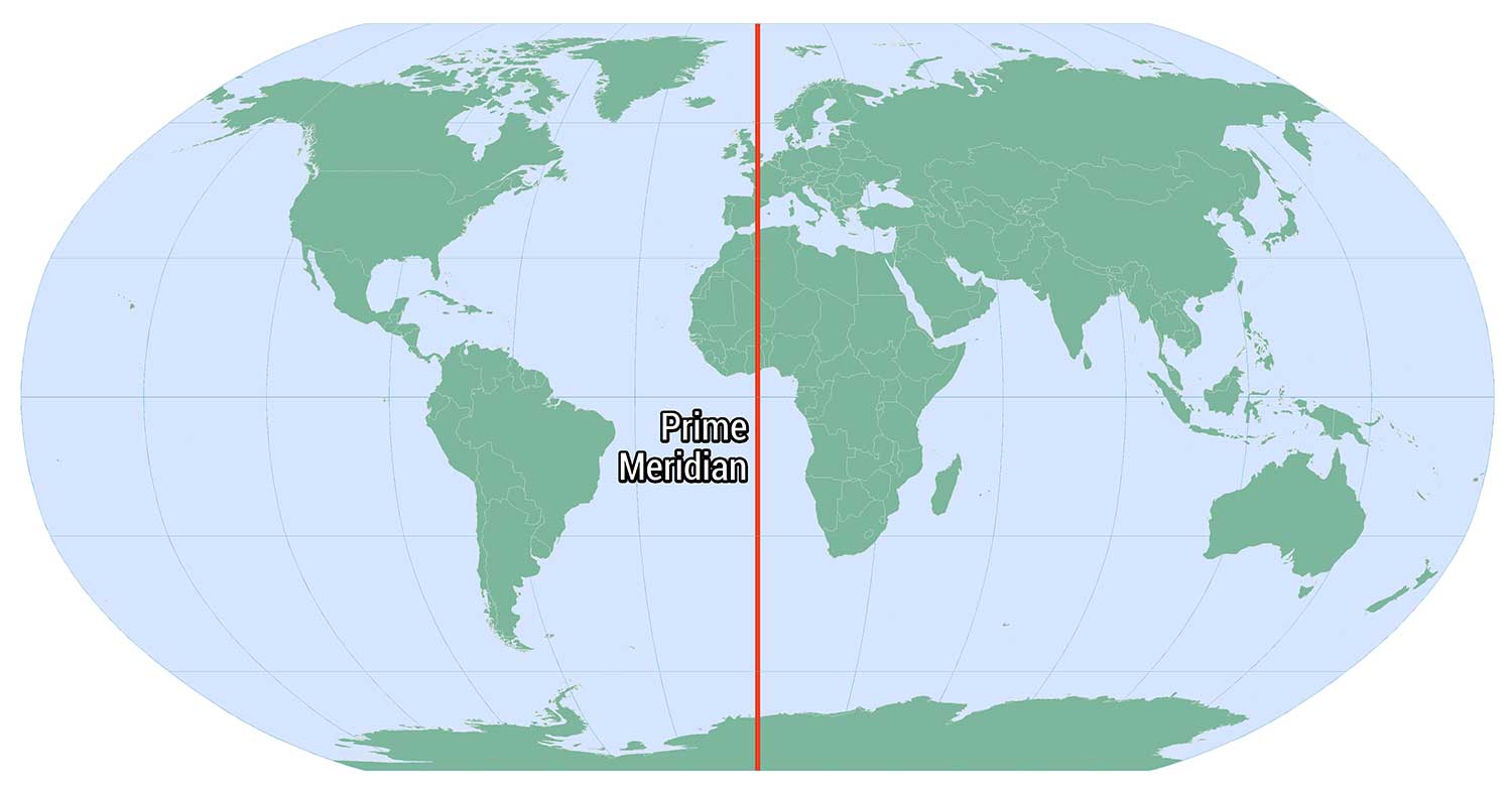 Prime Meridian World Map